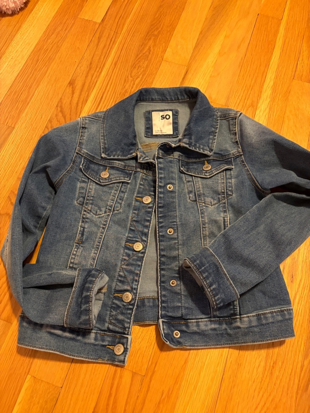 SO Girls' Medium Blue Denim Jean Jacket